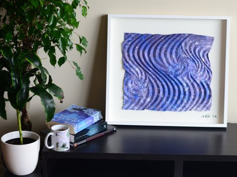 Crashing Waves I, installation — 20 x 22 inch, framed