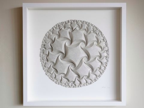 Hyperbola V — 24 x 24 inches, framed, Kozo composite paper