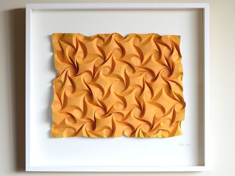 Sunburst — 20 x 22 inches, framed, Abaca composite paper