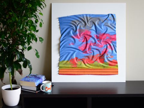 Sunrise I, installation — 23 x 22 x 2 inches